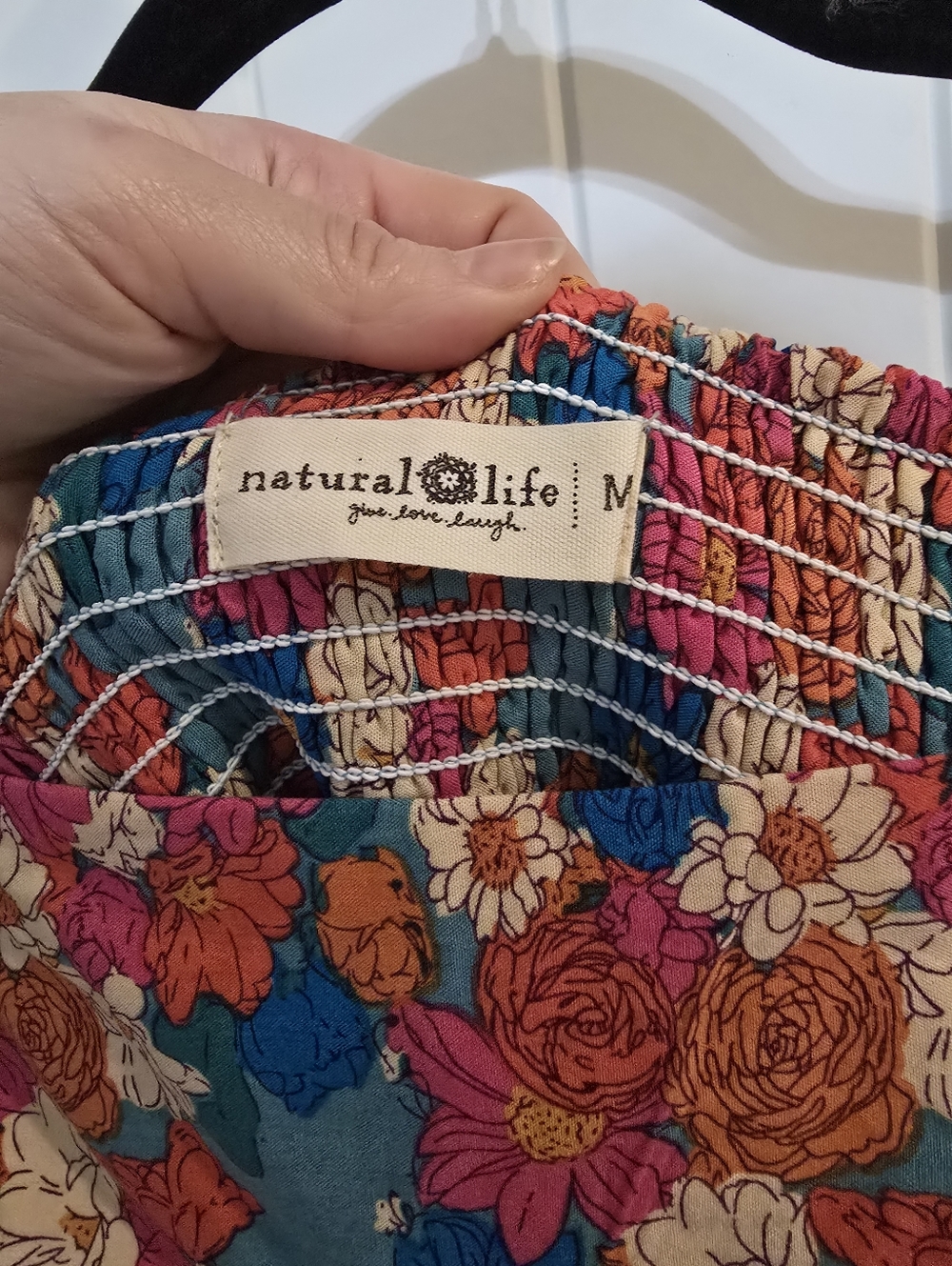 NWOT Natural Life Medium Bohemian Floral Maxi Skirt Teal Multi Pink Orange M - Picture 4 of 7